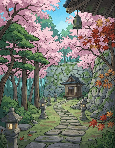 Stone Lantern Path